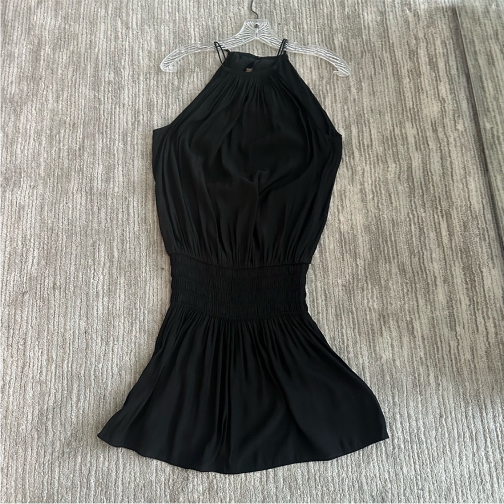 Ramy Brooks Elegant Black Halter Dress  size small great condition